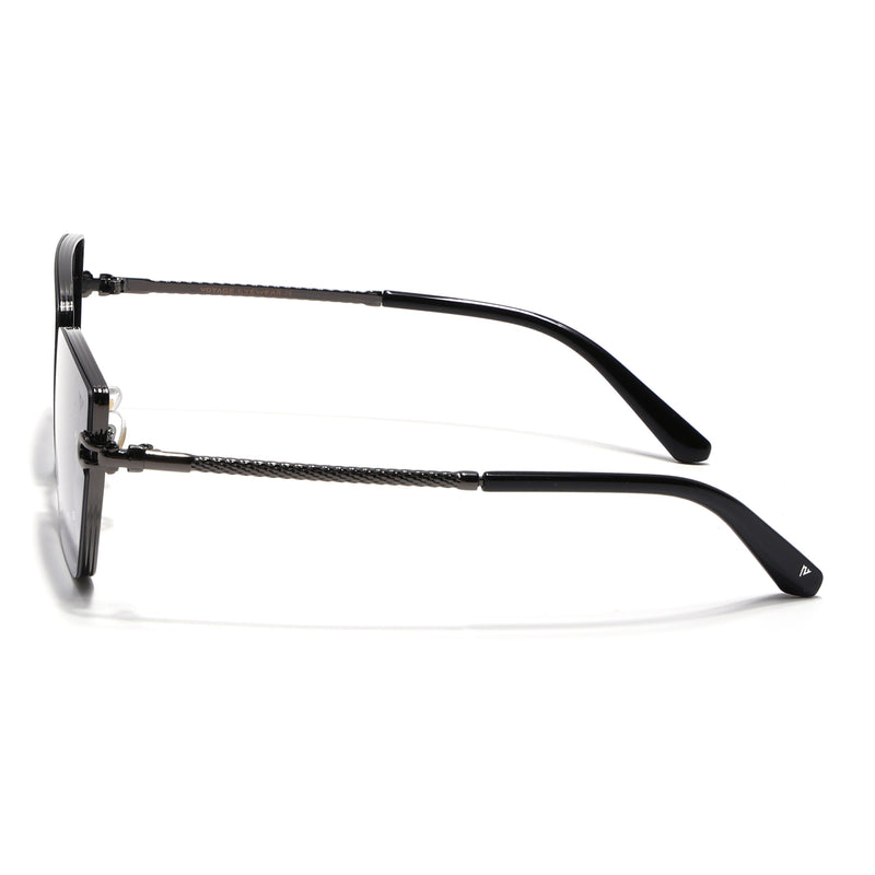 Cateye Sunglasses for Women (Green & Clear Lens | Grey Frame - MG7110)