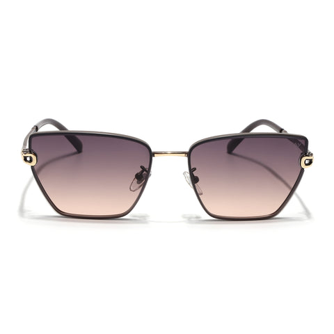 Cateye Sunglasses for Women (Black & Brown Lens | Brown Frame - MG7111)