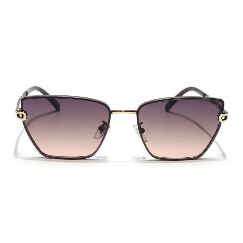 Cateye Sunglasses for Women (Black & Brown Lens | Brown Frame - MG7111)