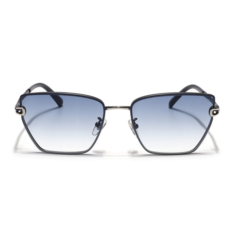 Cateye Sunglasses for Women (Blue & Clear Lens | Blue Frame - MG7112)