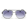 Wayfarer Sunglasses for Men & Women (Grey & Clear Lens | Black & Silver Frame - MG7114)