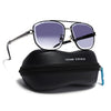 Wayfarer Sunglasses for Men & Women (Grey & Clear Lens | Black & Silver Frame - MG7114)