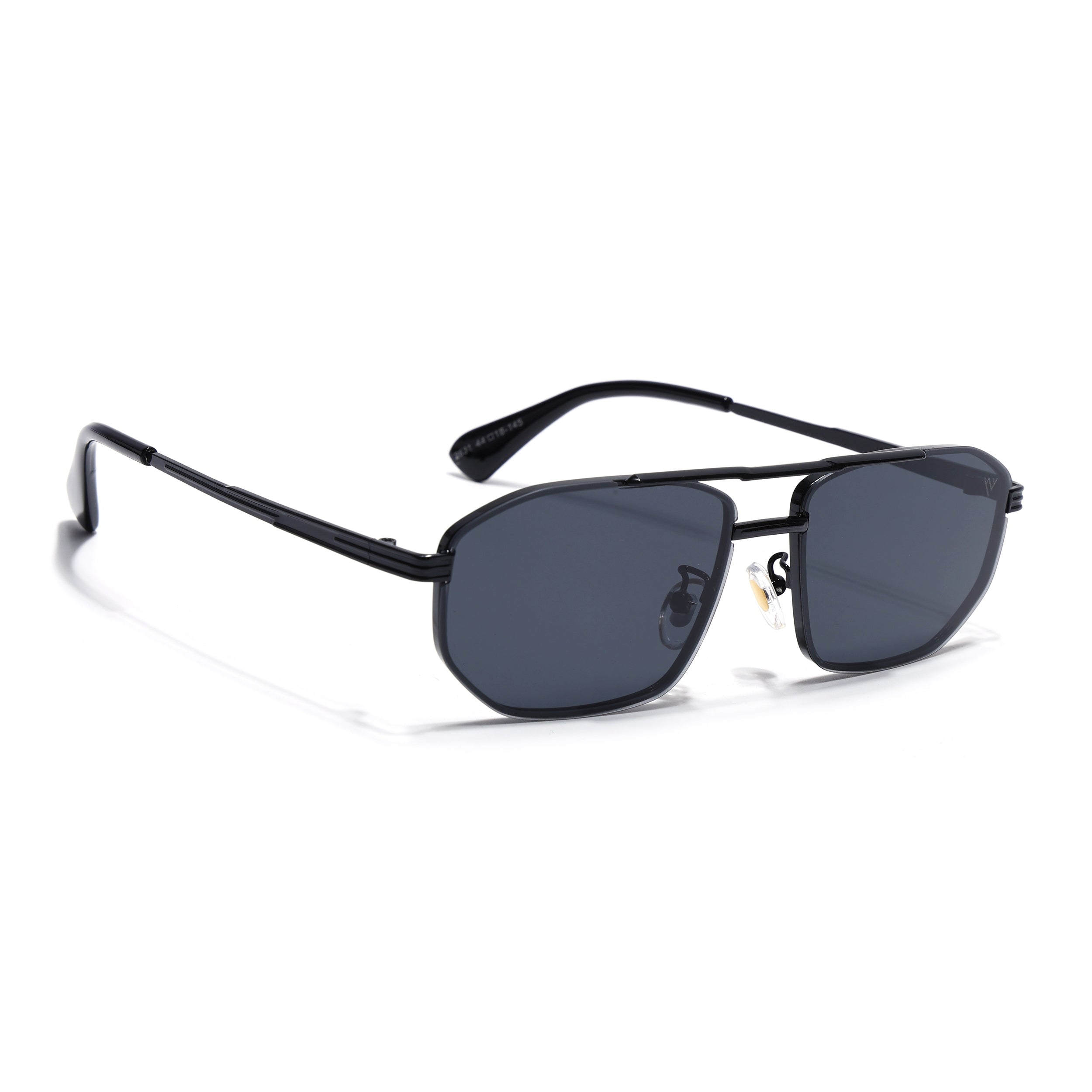 Rectangle Sunglasses for Men & Women (Black Lens | Black Frame - MG7533)