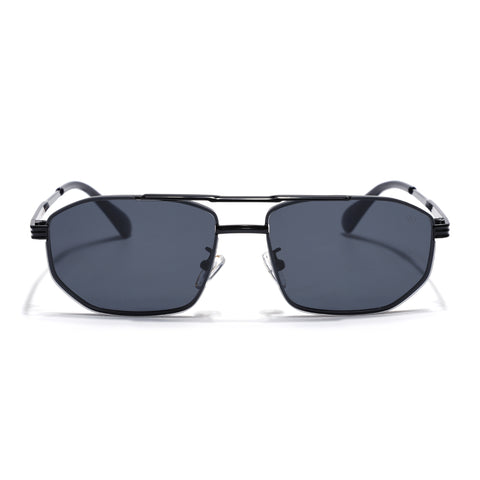 Rectangle Sunglasses for Men & Women (Black Lens | Black Frame - MG7533)