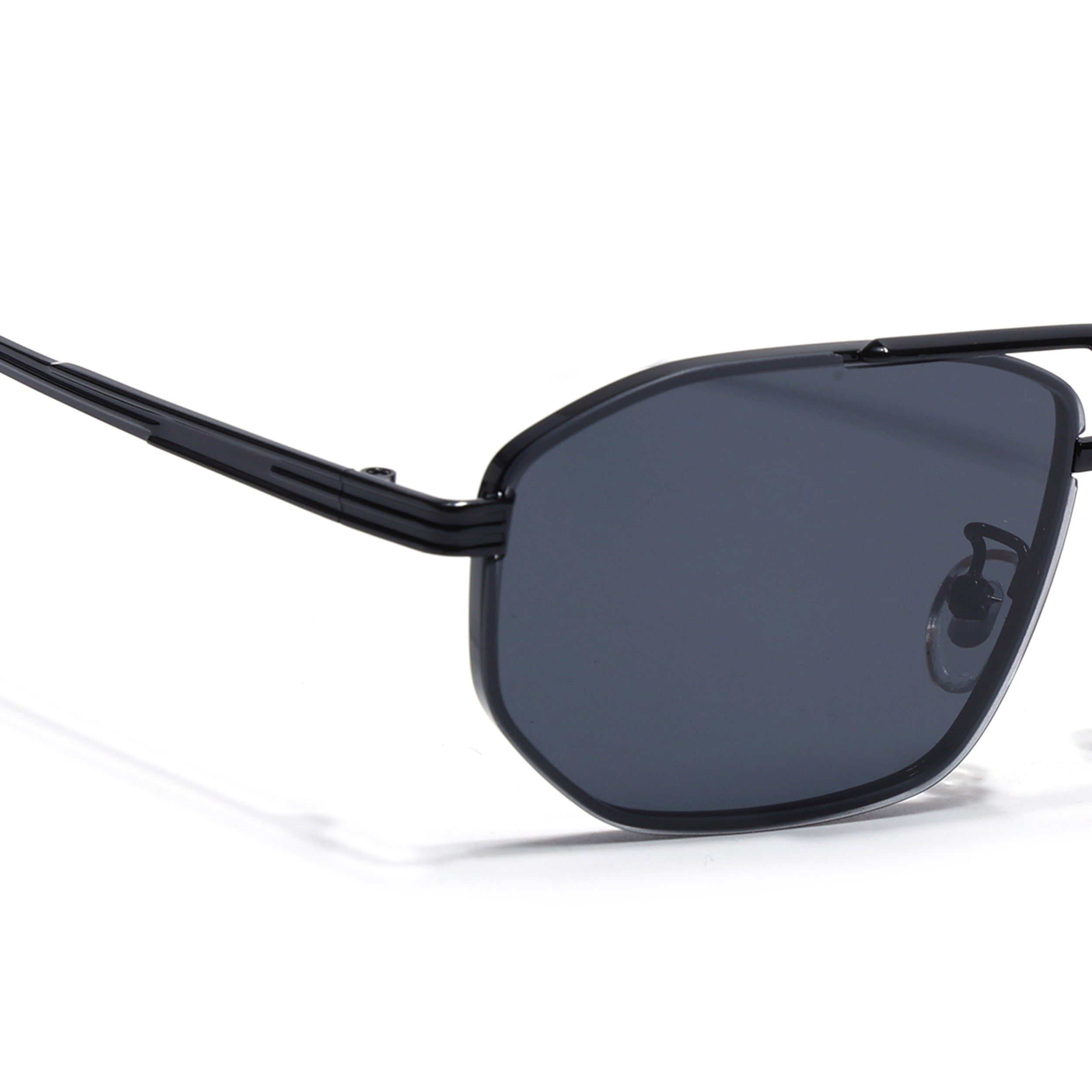 Rectangle Sunglasses for Men & Women (Black Lens | Black Frame - MG7533)