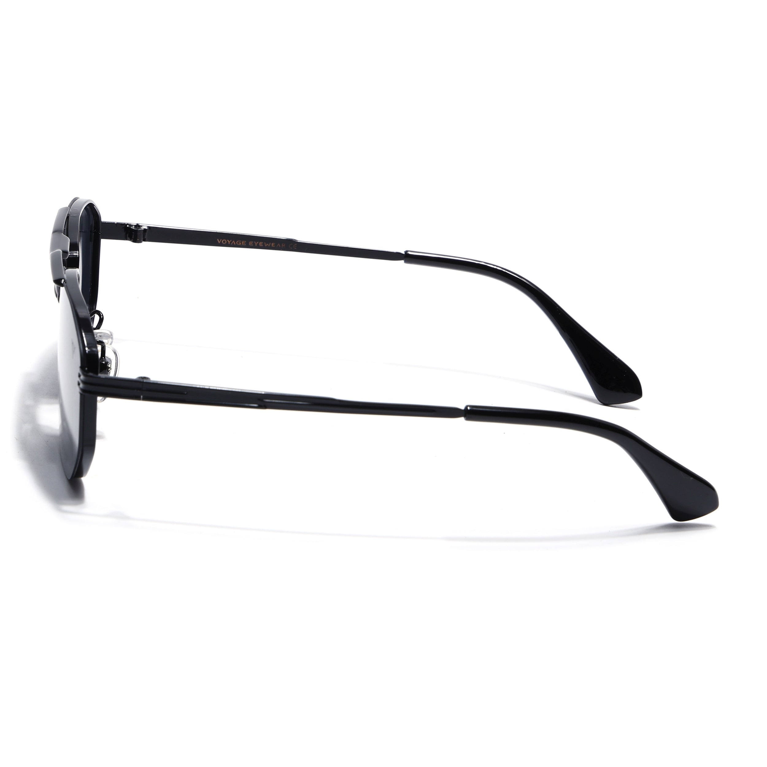 Rectangle Sunglasses for Men & Women (Black Lens | Black Frame - MG7533)