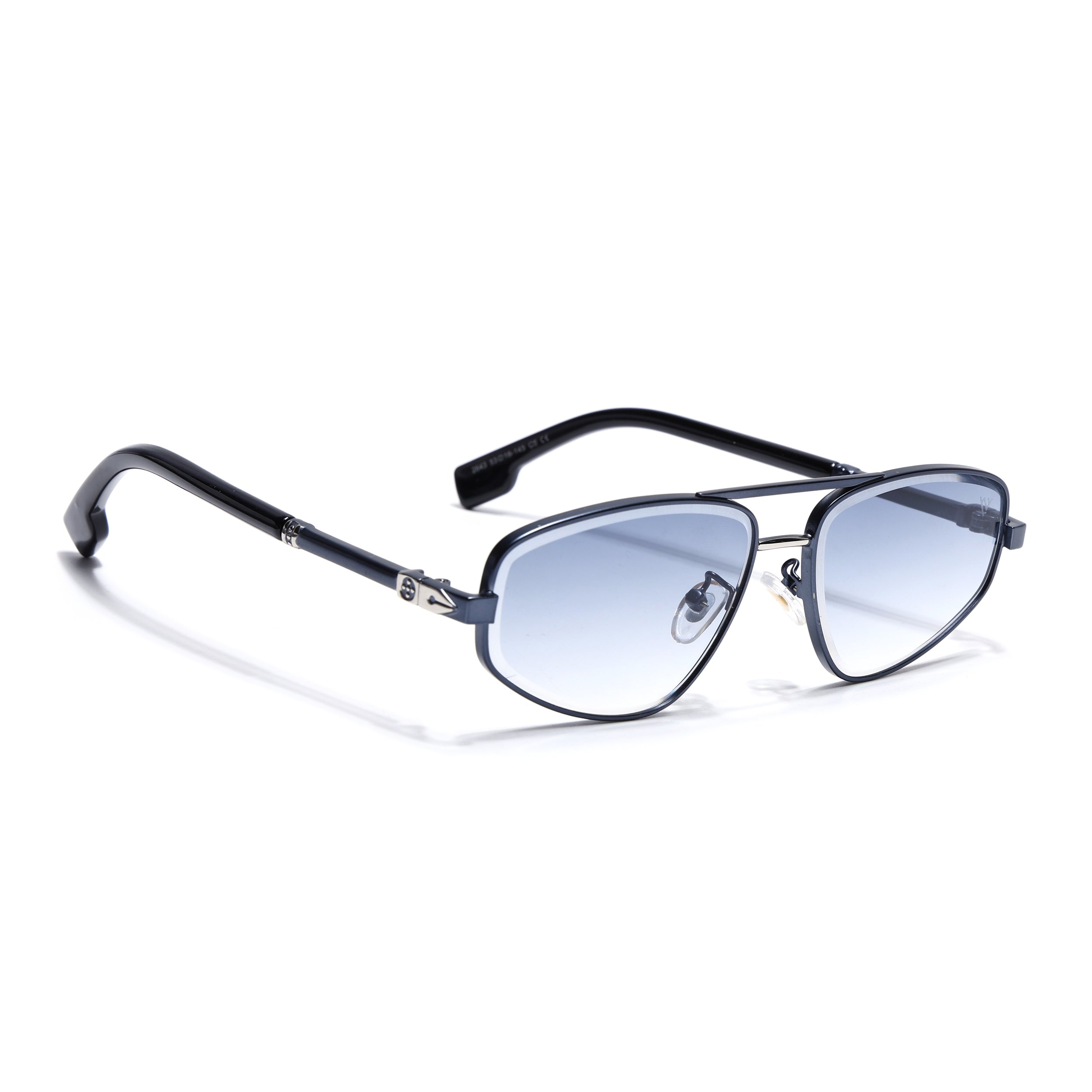 Rectangle Sunglasses for Men & Women (Blue & Clear Lens | Blue Frame - MG7517)