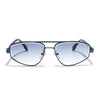 Circuit | Blue & Clear Rectangle Sunglasses | MG7517