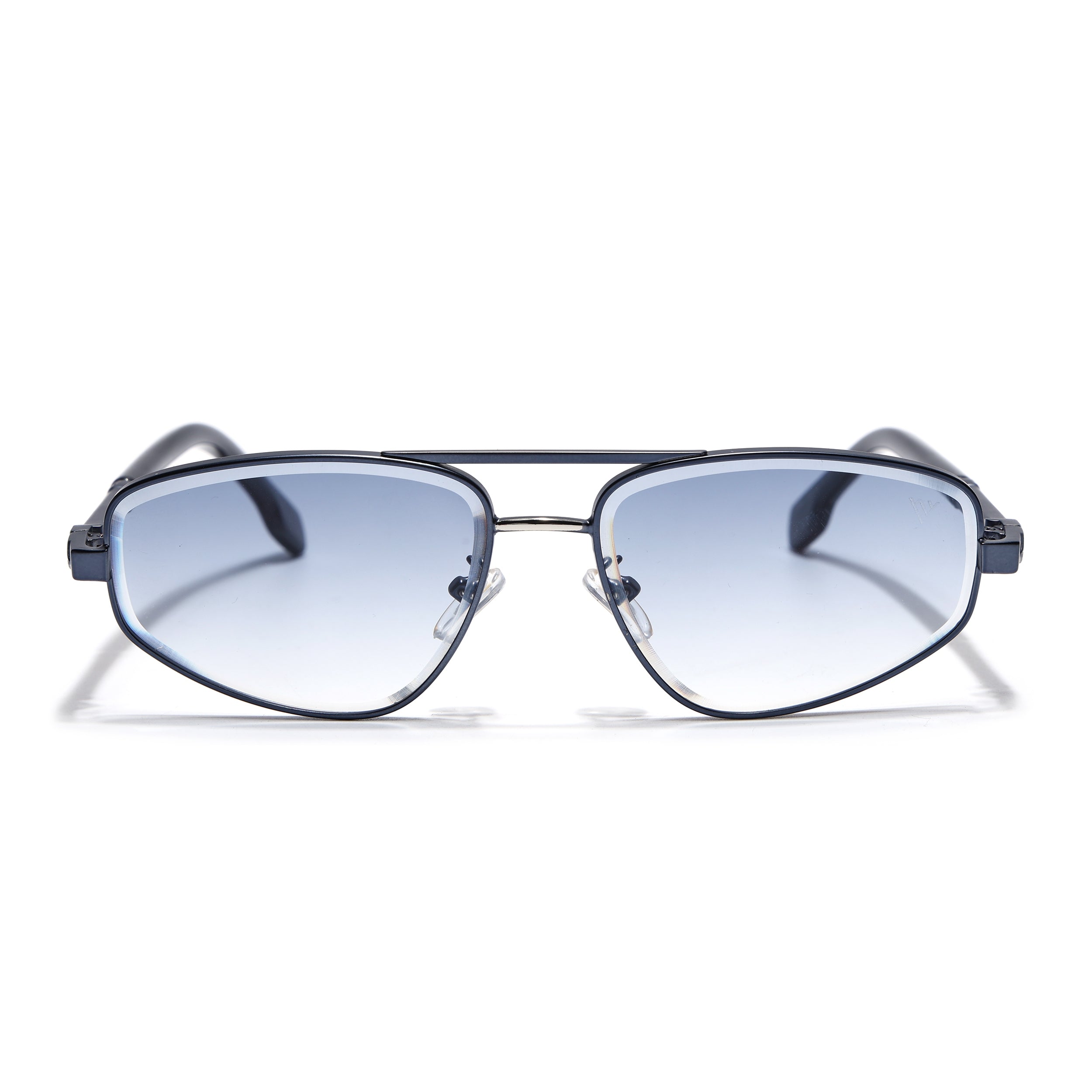 Rectangle Sunglasses for Men & Women (Blue & Clear Lens | Blue Frame - MG7517)