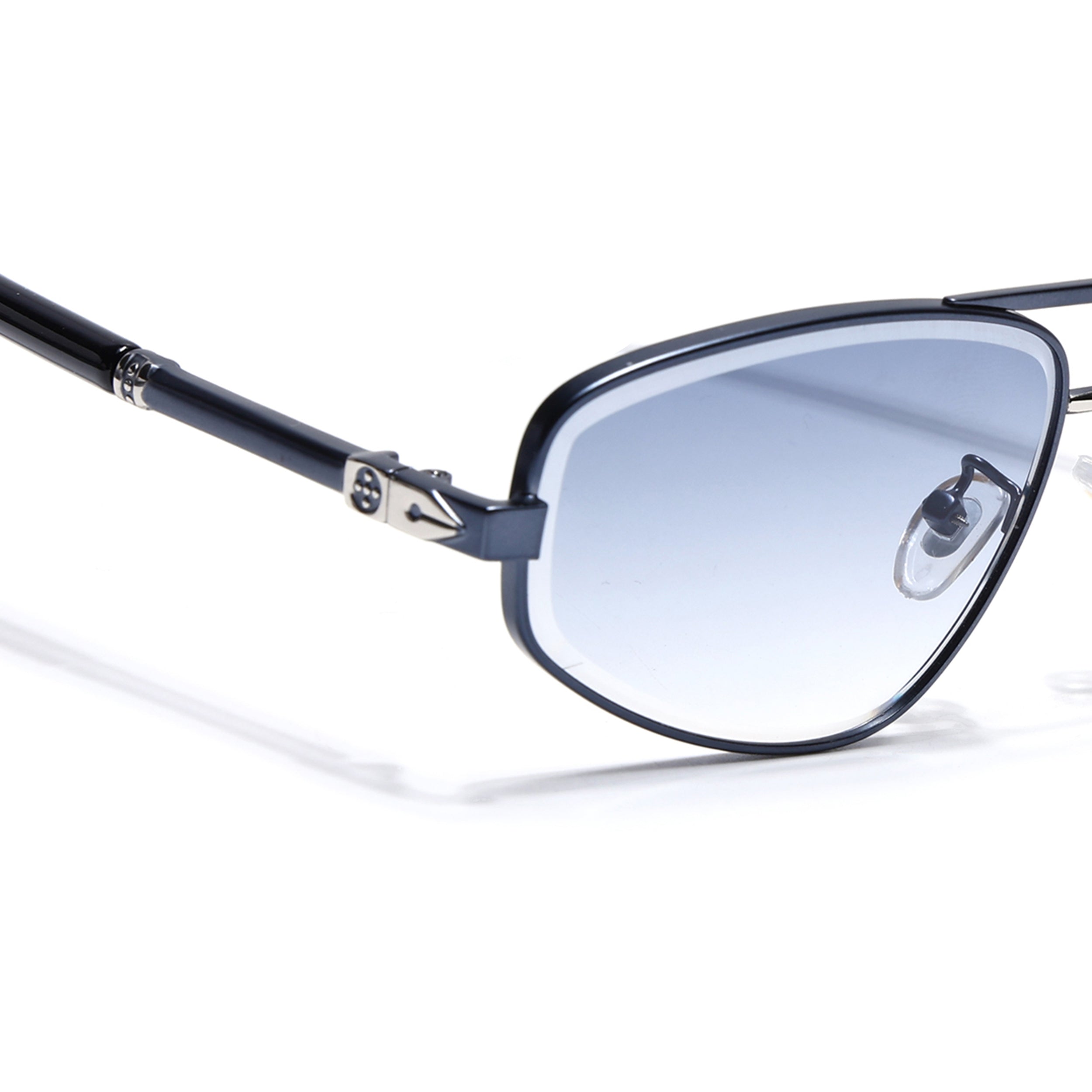 Rectangle Sunglasses for Men & Women (Blue & Clear Lens | Blue Frame - MG7517)