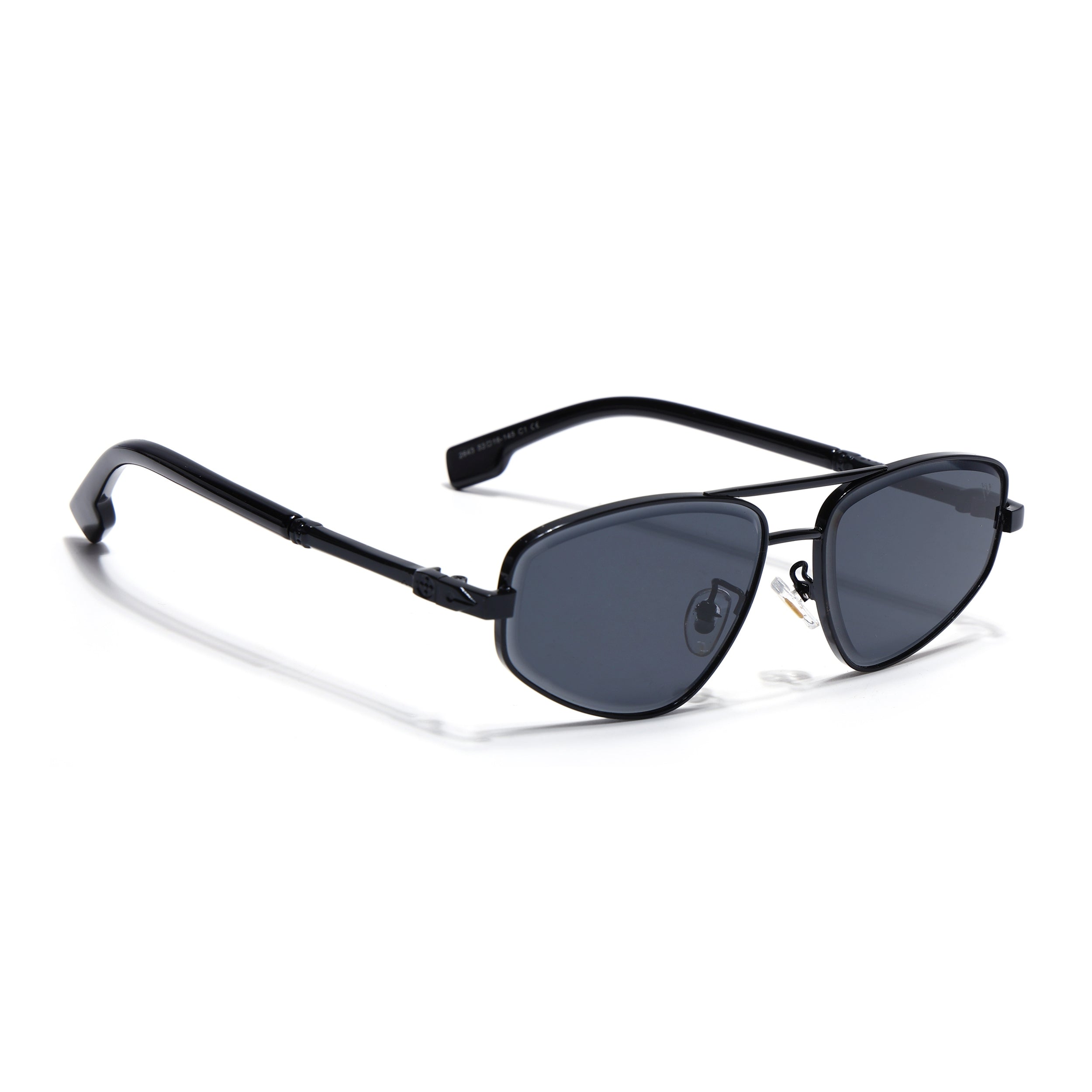 Rectangle Sunglasses for Men & Women (Black Lens | Black Frame - MG7519)