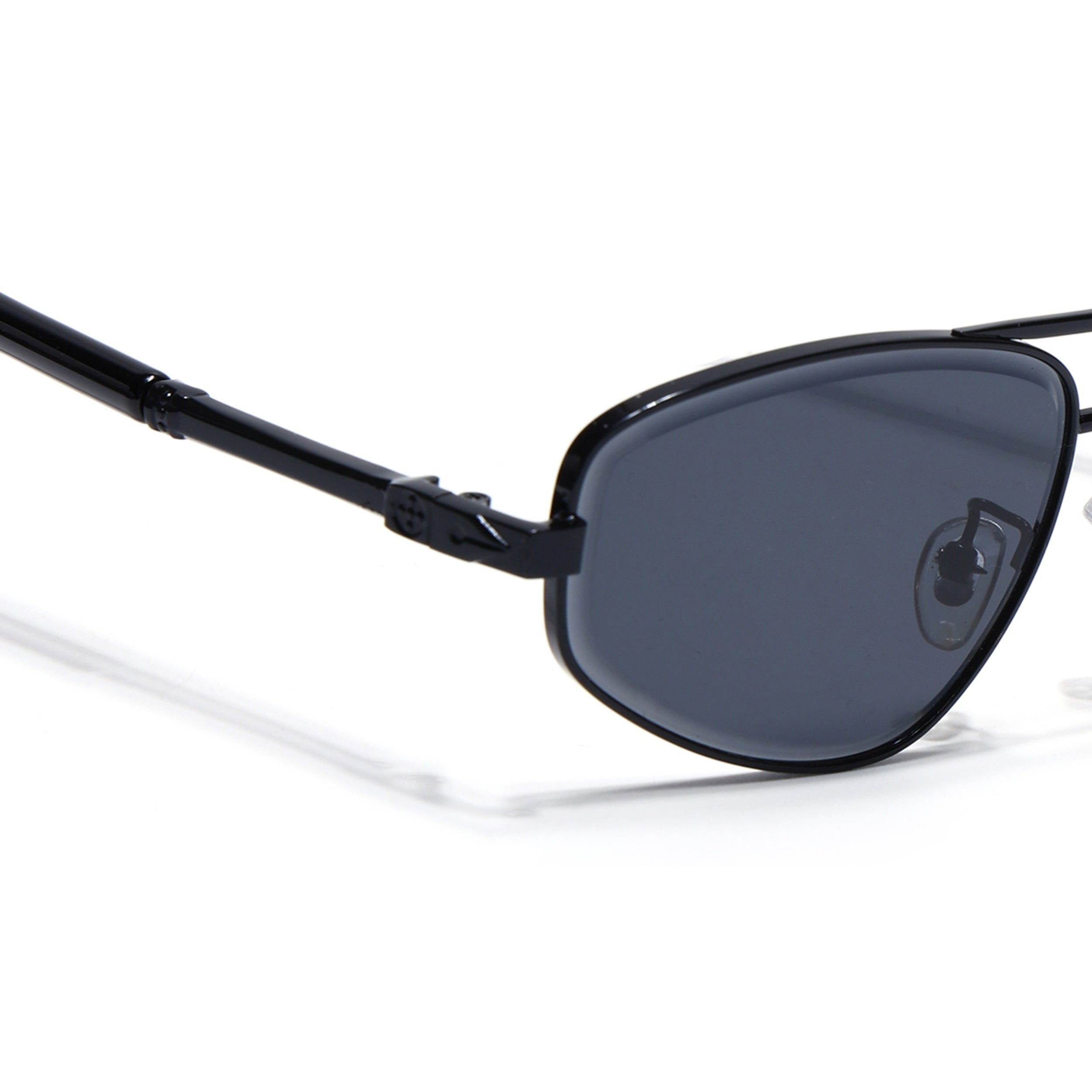 Rectangle Sunglasses for Men & Women (Black Lens | Black Frame - MG7519)