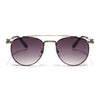 Round Sunglasses for Men & Women (Brown & Clear Lens | Golden & Brown Frame - MG7537)
