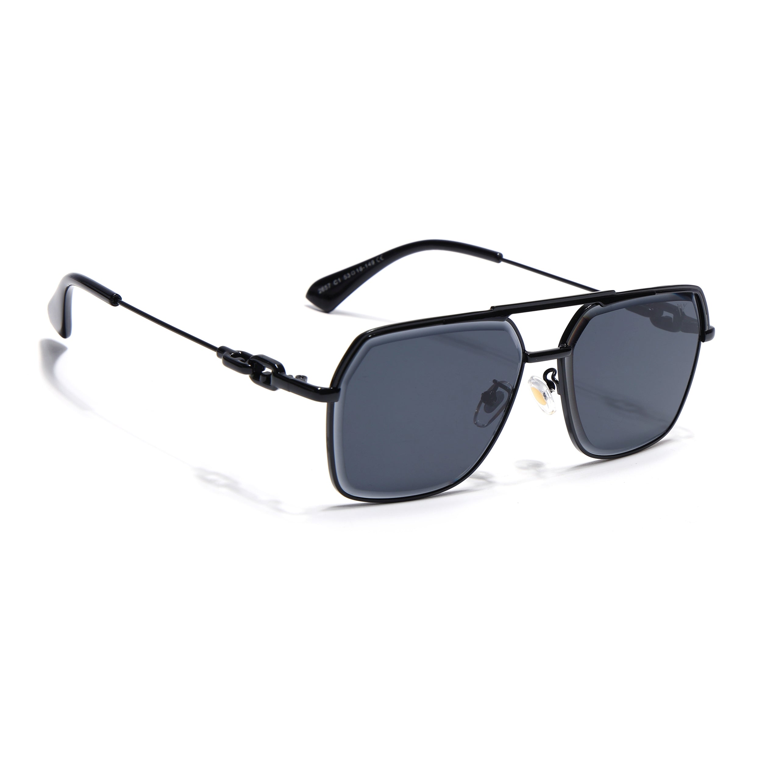 Wayfarer Sunglasses for Men & Women (Black Lens | Black Frame - MG7530)
