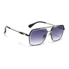 Wayfarer Sunglasses for Men & Women (Grey & Clear Lens | Golden & Black Frame - MG7531)