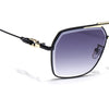 Wayfarer Sunglasses for Men & Women (Grey & Clear Lens | Golden & Black Frame - MG7531)