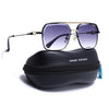 Wayfarer Sunglasses for Men & Women (Grey & Clear Lens | Golden & Black Frame - MG7531)
