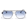 Wayfarer Sunglasses for Men & Women (Blue & Clear Lens | Blue & Silver Frame - MG7532)