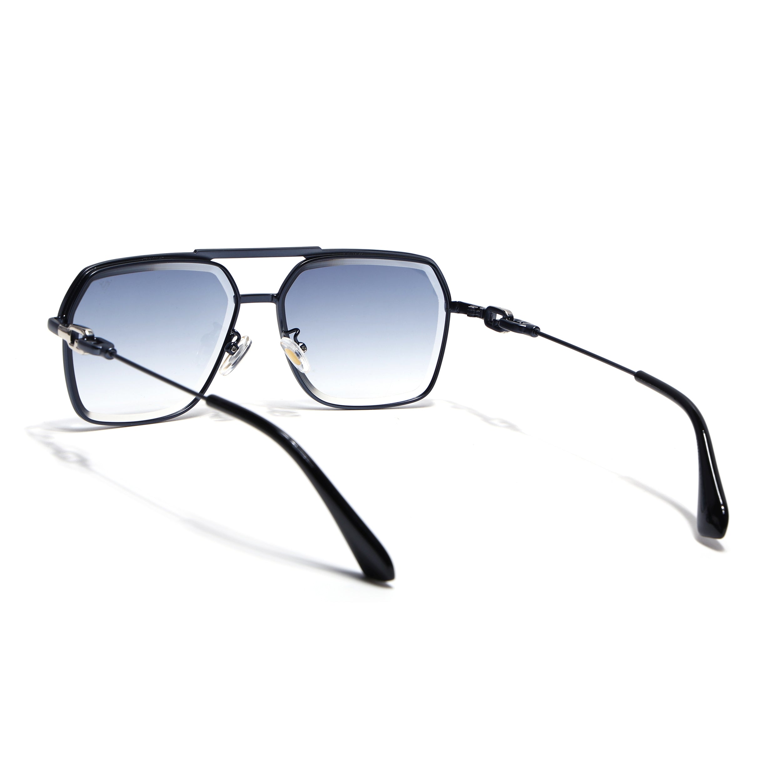 Wayfarer Sunglasses for Men & Women (Blue & Clear Lens | Blue & Silver Frame - MG7532)