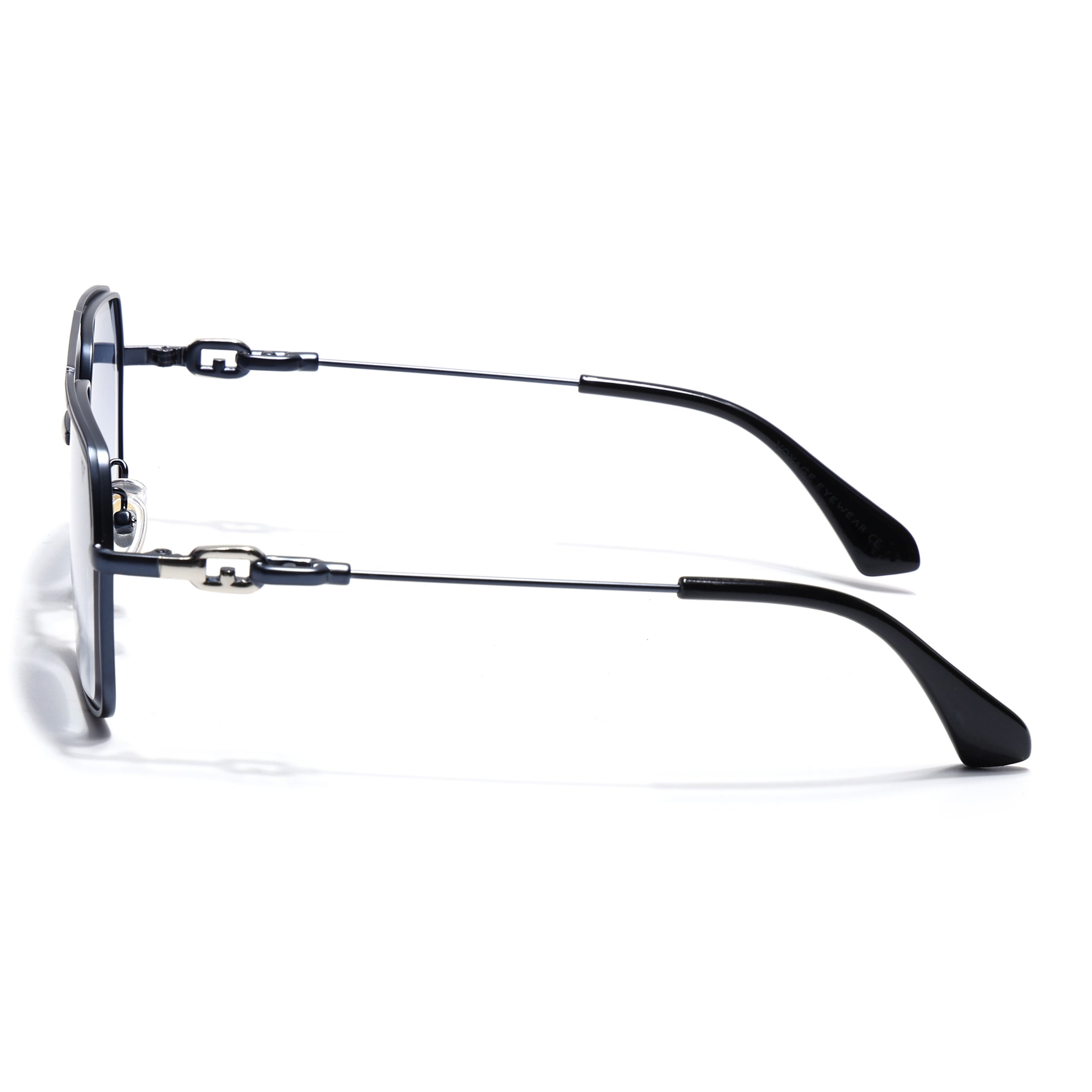Wayfarer Sunglasses for Men & Women (Blue & Clear Lens | Blue & Silver Frame - MG7532)
