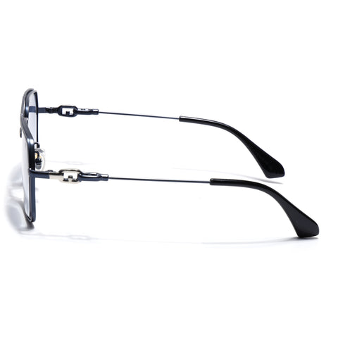 Wayfarer Sunglasses for Men & Women (Blue & Clear Lens | Blue & Silver Frame - MG7532)