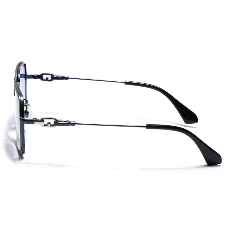 Wayfarer Sunglasses for Men & Women (Blue & Clear Lens | Blue & Silver Frame - MG7532)