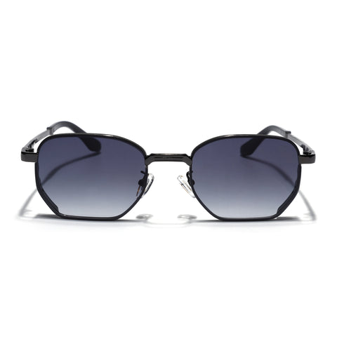 Rectangle Sunglasses for Men & Women (Green Lens | Grey Frame - MG7840)