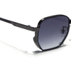 Rectangle Sunglasses for Men & Women (Green Lens | Grey Frame - MG7840)