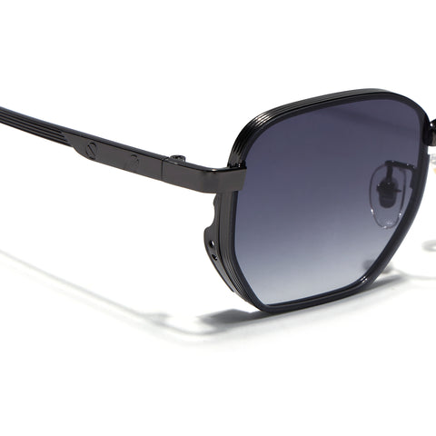 Rectangle Sunglasses for Men & Women (Green Lens | Grey Frame - MG7840)