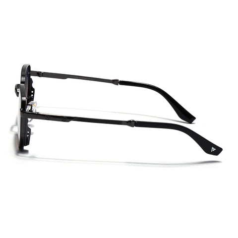 Rectangle Sunglasses for Men & Women (Grey & Brown Lens | Grey Frame - MG7841)