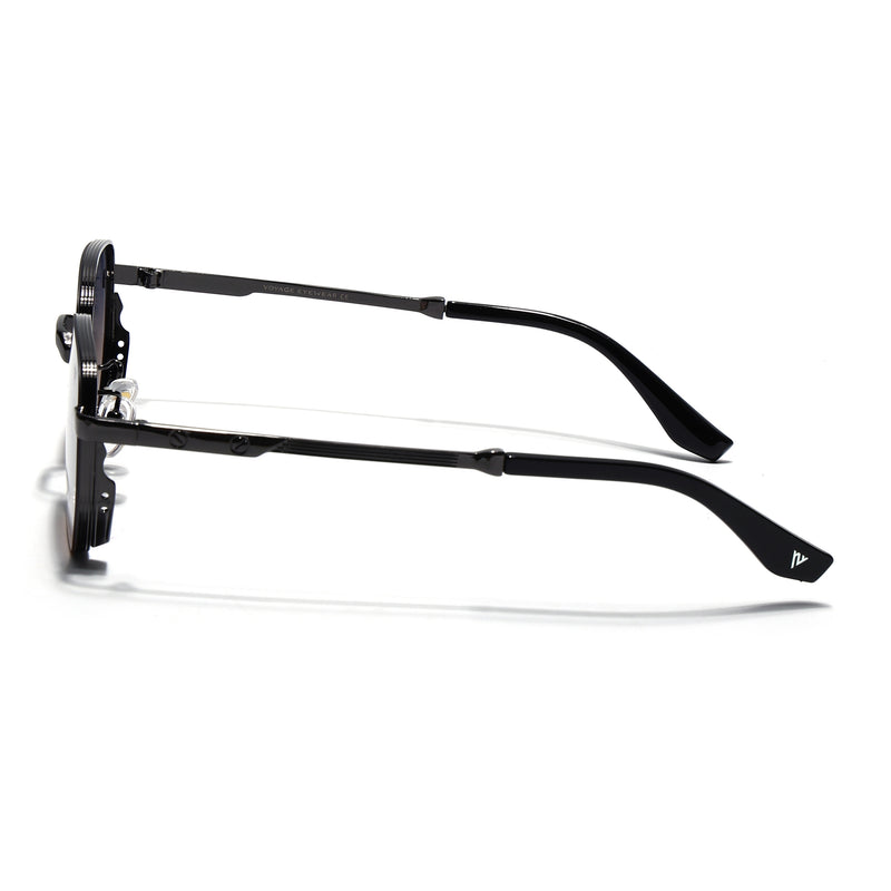 Rectangle Sunglasses for Men & Women (Grey & Brown Lens | Grey Frame - MG7841)