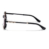 Rectangle Sunglasses for Men & Women (Pink Lens | Black & Golden Frame - MG7843)