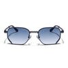 Rectangle Sunglasses for Men & Women (Blue Lens | Blue Frame - MG7844)