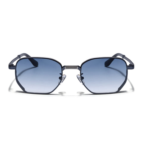Rectangle Sunglasses for Men & Women (Blue Lens | Blue Frame - MG7844)