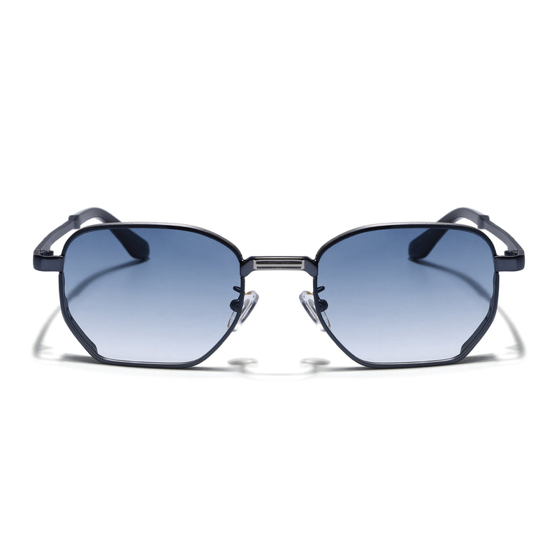 Rectangle Sunglasses for Men & Women (Blue Lens | Blue Frame - MG7844)