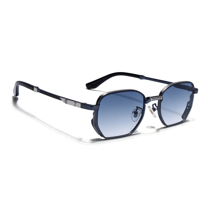 Rectangle Sunglasses for Men & Women (Blue Lens | Blue Frame - MG7844)