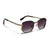 Rectangle Sunglasses for Men & Women (Brown Lens | Golden Frame - MG7845)