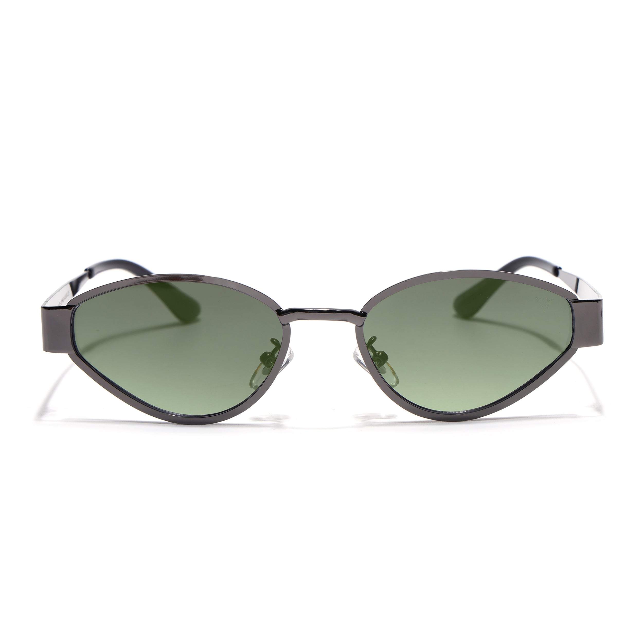 Cateye Sunglasses for Women (Olive & Clear Lens | Grey Frame - MG7543)