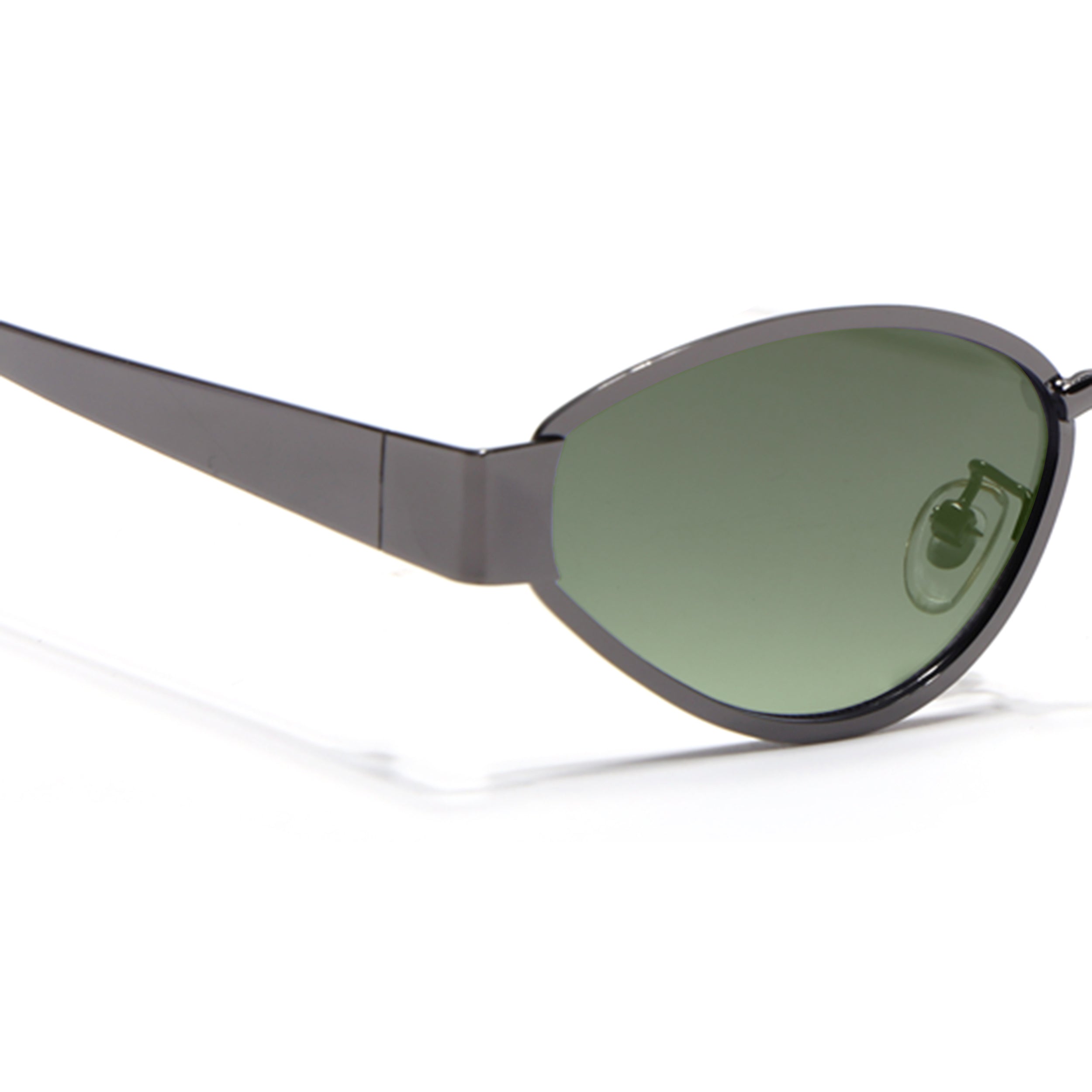 Cateye Sunglasses for Women (Olive & Clear Lens | Grey Frame - MG7543)