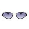 Cateye Sunglasses for Women (Grey & Clear Lens | Black & Golden Frame - MG7544)