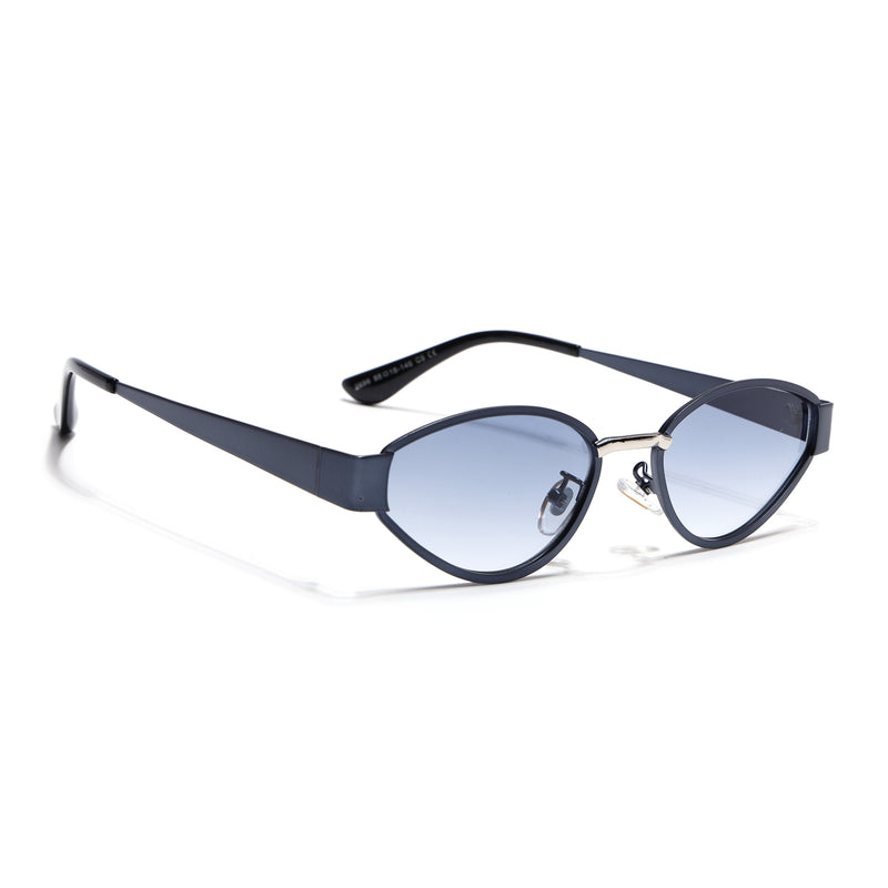 Cateye Sunglasses for Women (Blue & Clear Lens | Blue Frame - MG7545)