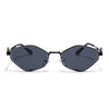 Hexagonal Sunglasses for Men & Women (Black Lens | Black Frame - MG7520)