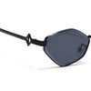 Hexagonal Sunglasses for Men & Women (Black Lens | Black Frame - MG7520)