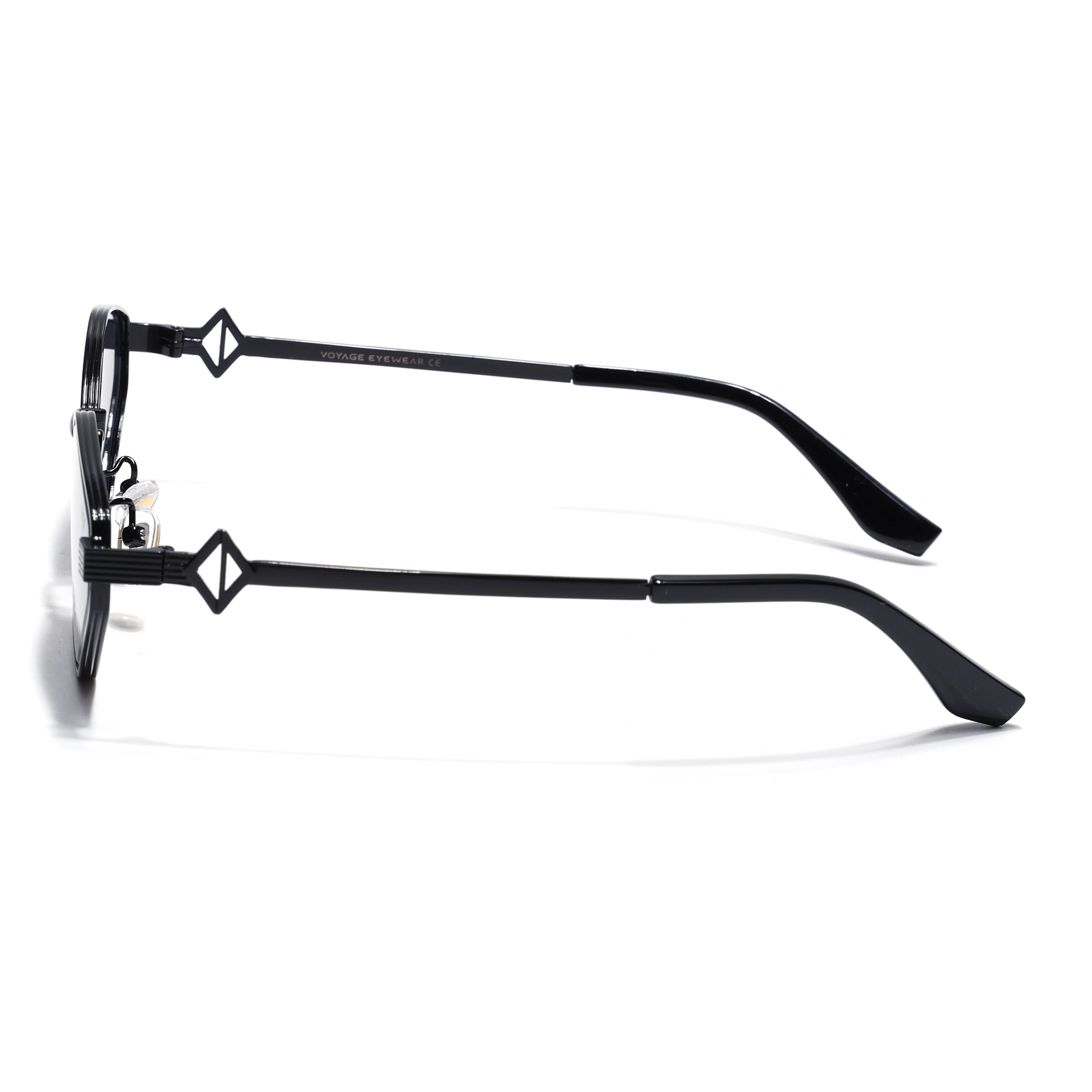 Hexagonal Sunglasses for Men & Women (Black Lens | Black Frame - MG7520)