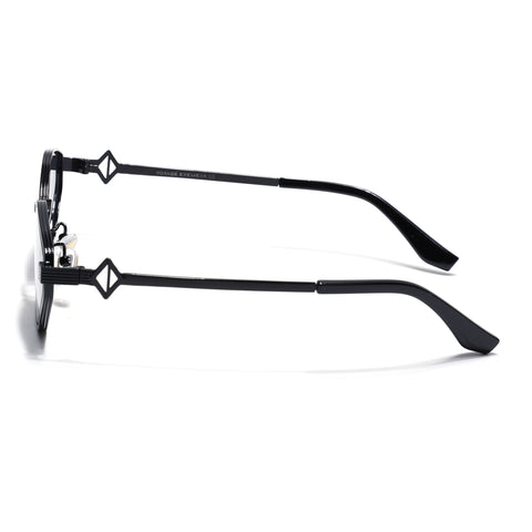 Hexagonal Sunglasses for Men & Women (Black Lens | Black Frame - MG7520)