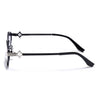 Hexagonal Sunglasses for Men & Women (Grey & Clear Lens | Black & Silver Frame - MG7521)