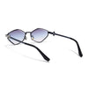 Hexagonal Sunglasses for Men & Women (Blue & Clear Lens | Blue & Silver Frame - MG7522)