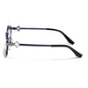 Hexagonal Sunglasses for Men & Women (Blue & Clear Lens | Blue & Silver Frame - MG7522)