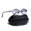 Hexagonal Sunglasses for Men & Women (Blue & Clear Lens | Blue & Silver Frame - MG7522)