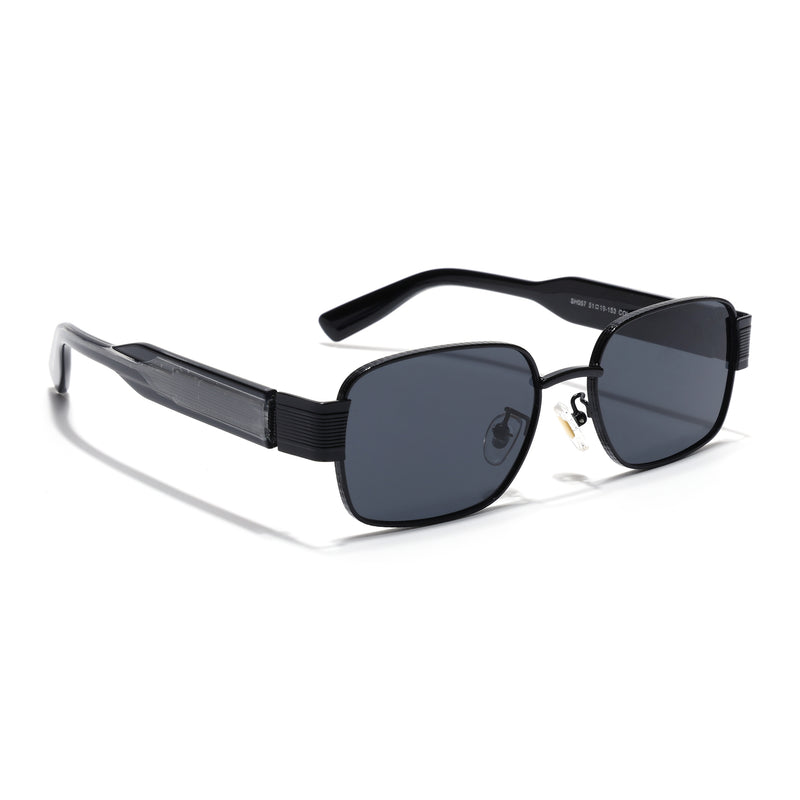Charon | Black Rectangle Sunglasses | Black Frame - MG9200